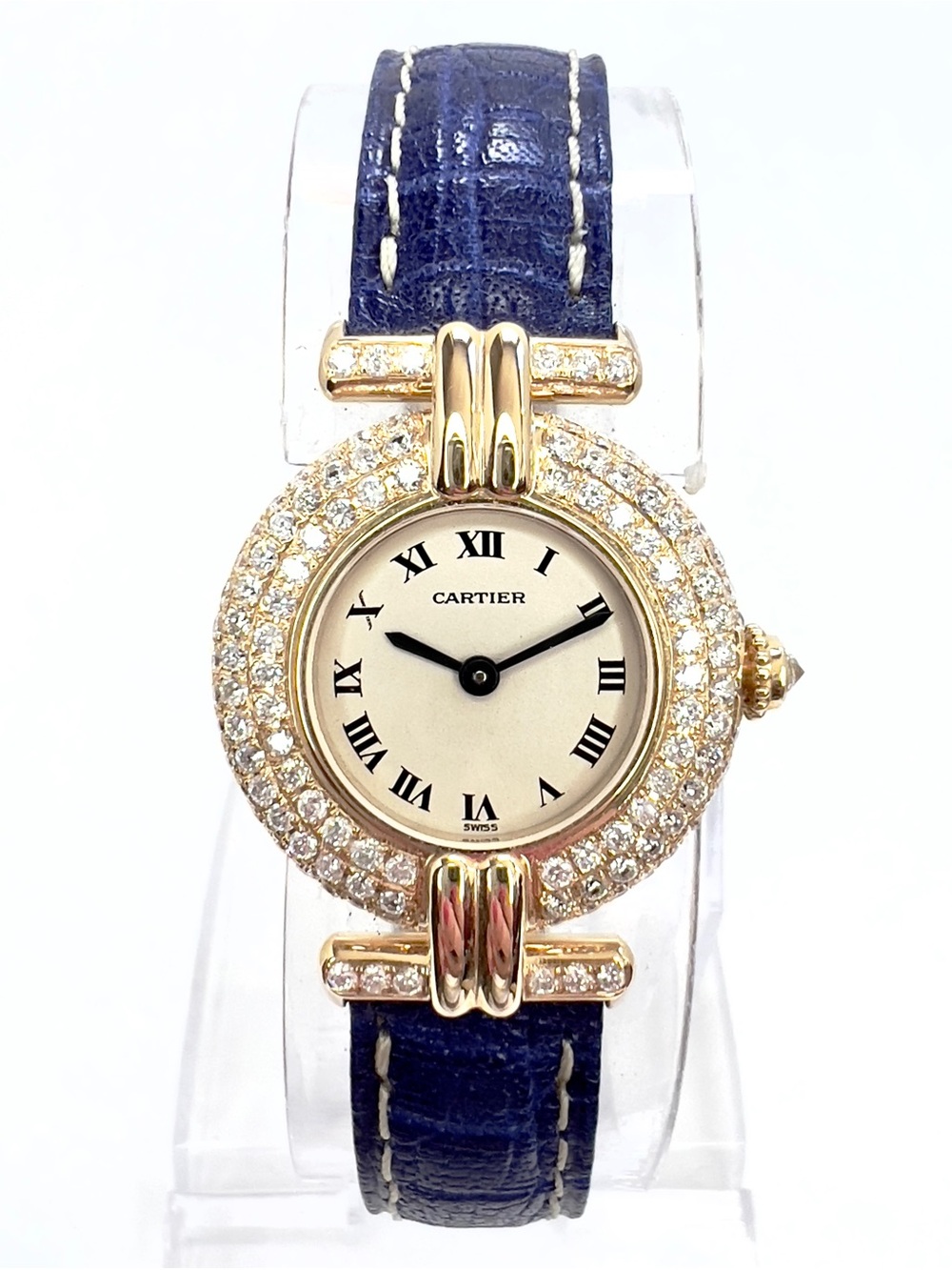 CARTIER COLISEE Quartz 24mm Solid 18K Yellow Gold 1.67TCW Diamond Watch
